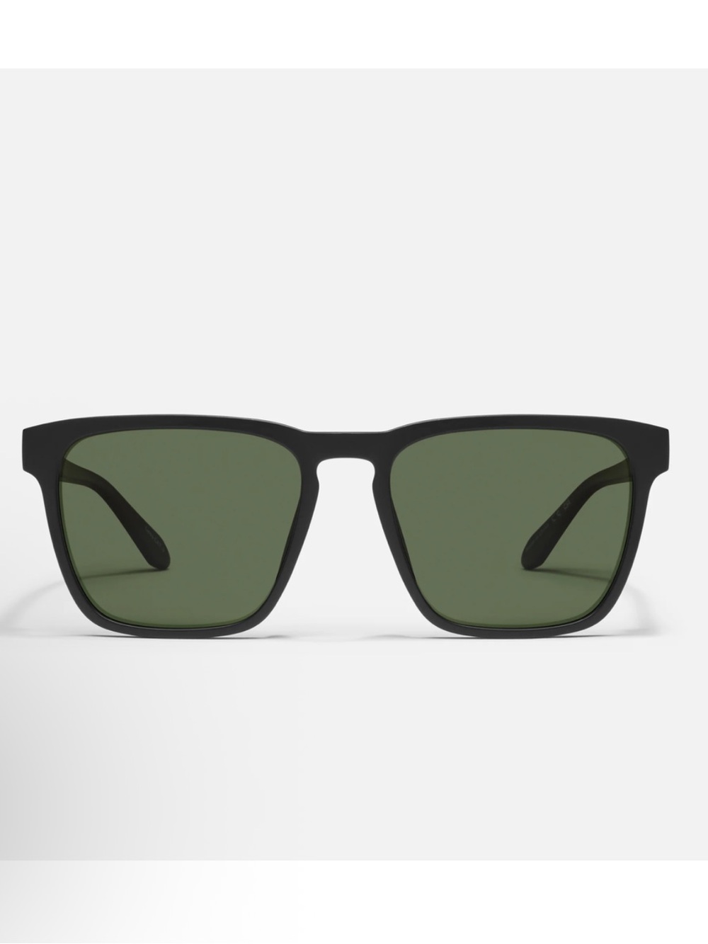 NEW Quay Unplugged Sunglasses Polarized Matte Black/Green Lens